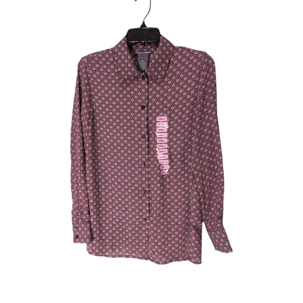 New CHELSEA & THEODORE long sleeve blouse